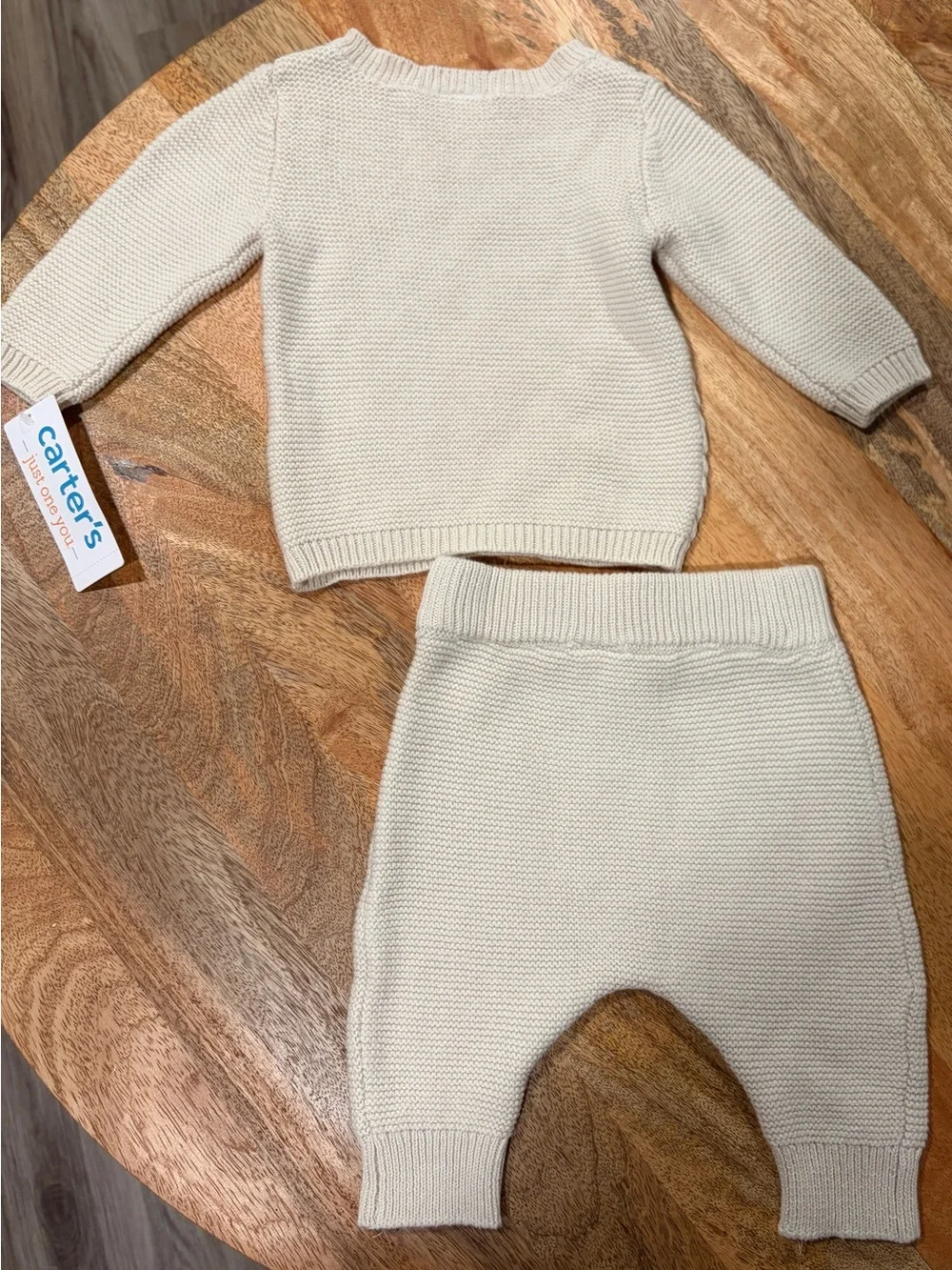 Carter's Cream Cable-Knit Sweater & Knit Pants Set